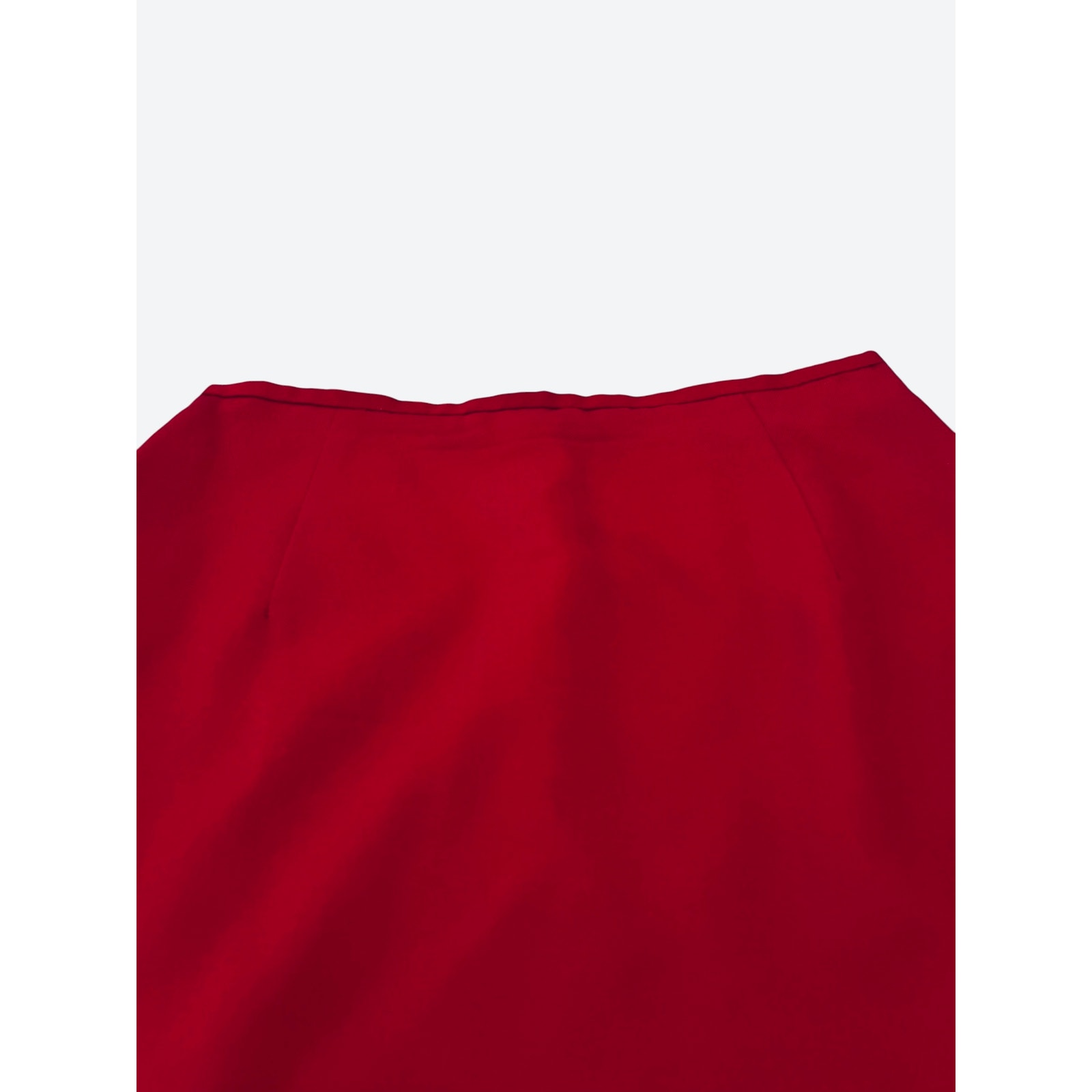 The Limited Flat Waist A-Line Midi Skirt, Womens, 8, Red, Back Zip, Pleats — image 2 of 8